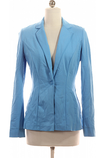 TAIFUN Dámský Modrý Vypasovaný Blejzr Elegantní Jarní Business Jednořadé S Jedním Knoflíkem Vel. S