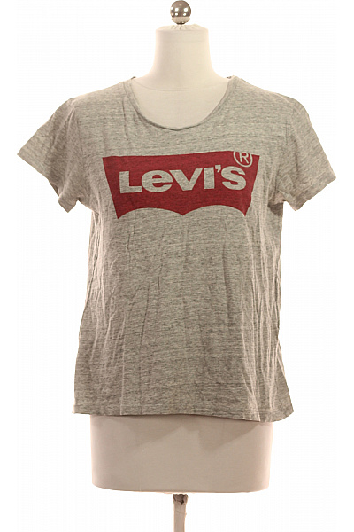 LEVIS Dámské šedé tričko s krátkým rukávem a potiskem Velikost s | LEVIS | obrázek 2