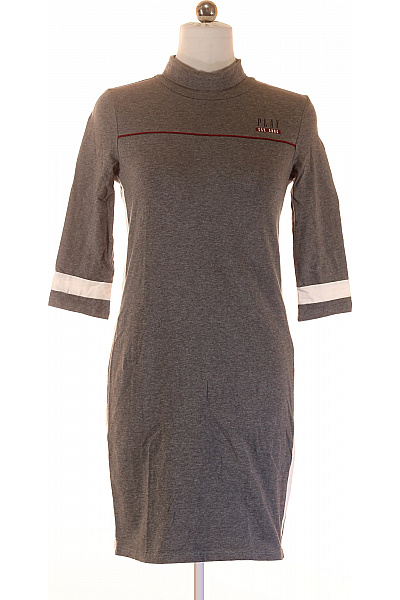 ONLY Šedé dámské mikinové šaty se stojáčkem a 3/4 rukávem Velikost M | ONLY | obrázek 2