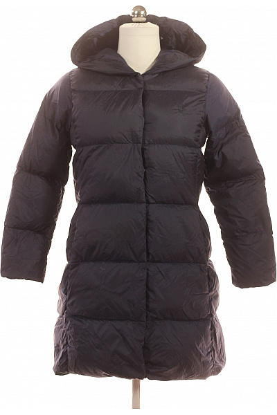 Ralph Lauren Dívčí Péřová Bunda S Kapucí Dlouhá Prošívaná Tmavě Modrá Vel. 8-10