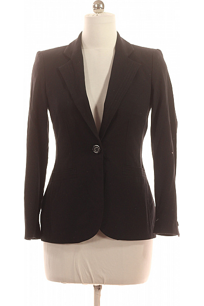 Marks & Spencer Černé polyesterové vypasované sako elegantní jednořadé s jedním knoflíkem Velikost 8 | Marks & Spencer | obrázek 2