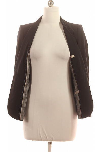 Marks & Spencer Černé polyesterové vypasované sako elegantní jednořadé s jedním knoflíkem Velikost 8 | Marks & Spencer | obrázek 4