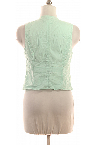 Street One Dámská bavlněná krátká vesta zelená bez rukávů se zapínáním Velikost 40 | Street One | obrázek 3