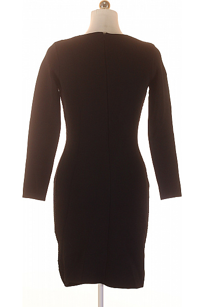 Reiss Dámské černé pletené pouzdrové šaty s dlouhým rukávem Vel. 38 | Reiss | obrázek 3