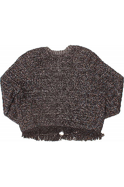 ANN TAYLOR Černobílý krátký třpytivé sako ležérní elegantní bez límce Vel. M | ANN TAYLOR | obrázek 3