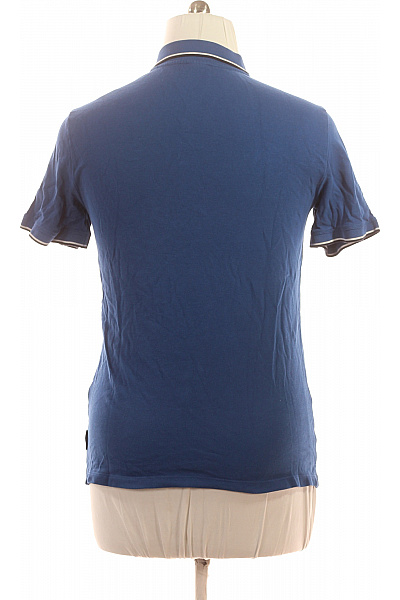 ARMANI Pánské modré polo tričko s krátkým rukávem a límečkem Vel. l | ARMANI | obrázek 2