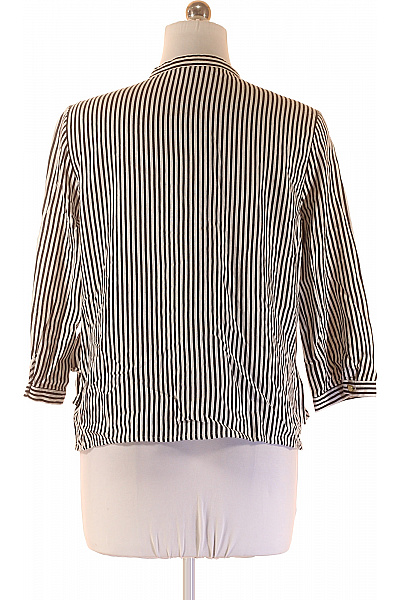 ZARA Viskózová dámská košile pruhovaná s volánky elegantní ležérní Vel. L | ZARA | obrázek 3