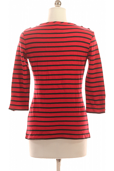 Esprit Dámské červené pruhované tričko s tříčtvrtečním rukávem a knoflíky Velikost S | Esprit | obrázek 2