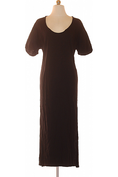 COTTON CANDY Dámské bavlněné dlouhé šaty tričkové černé volnočasové Vel. xs | COTTON CANDY | obrázek 2