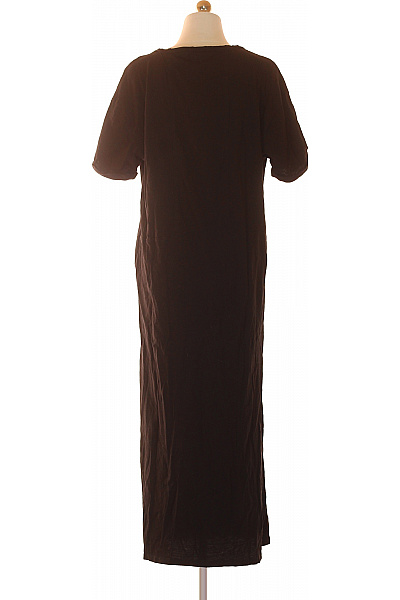 COTTON CANDY Dámské bavlněné dlouhé šaty tričkové černé volnočasové Vel. xs | COTTON CANDY | obrázek 3