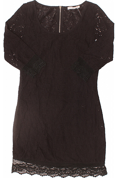 ONLY Černé krajkové šaty mini s dlouhým rukávem a zipem vzadu Vel. S | ONLY | obrázek 2