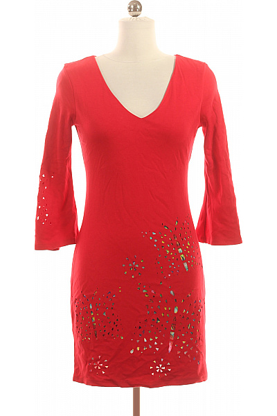 DESIGUAL  Mikinové Šaty Červené Second hand Vel. S | DESIGUAL | obrázek 2