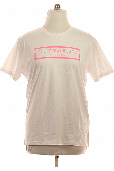 U.S.POLO ASSN. Bílé tričko s krátkým rukávem a nápisem basic Velikost XXL | U.S.POLO ASSN. | obrázek 2