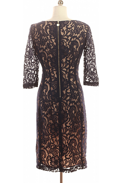 InWear Dámské pouzdrové šaty krajkové tmavě modré s béžovou podšívkou elegantní Vel. 36 | InWear | obrázek 3