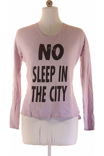 s.OLIVER Dámské růžové tričko s dlouhým rukávem a flitrovým nápisem Vel. 38 | s.OLIVER | obrázek 2