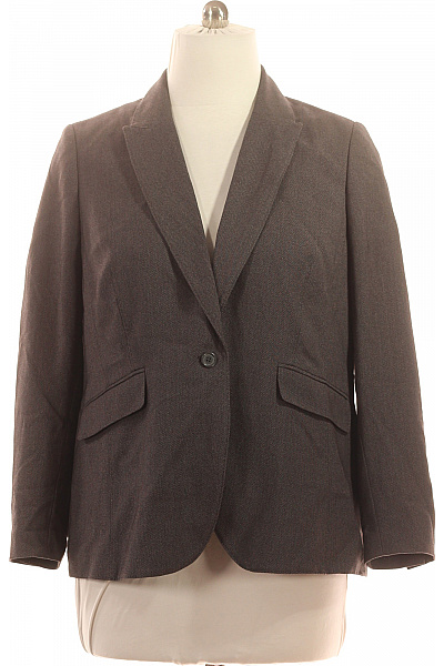 Marks & Spencer Dámské polyesterové společenské sako hnědé strukturované jednořadé s jedním knoflíkem Vel. 48 | Marks & Spencer | obrázek 2