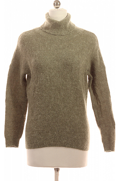 MSCH Copenhagen Dámský Zelený Huňatý Rolák Teplý Pletený Přes Hlavu Velikost XS/S