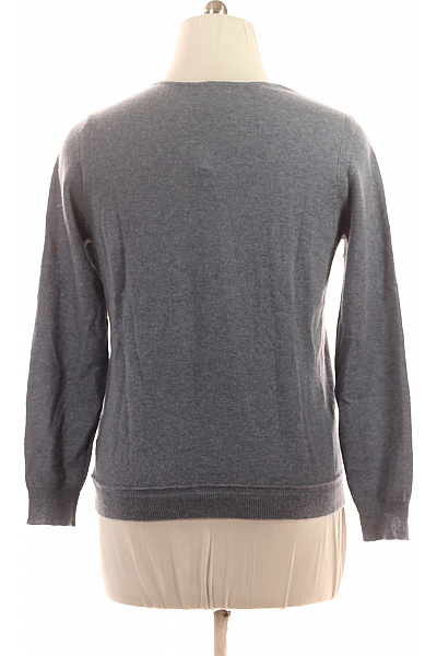 LAWRENCE GREY Dámský šedý pulovr basic s výstřihem do V pletený elegantní Vel. XL | LAWRENCE GREY | obrázek 2