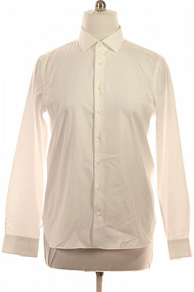 MICHAEL KORS Pánská Bílá Košile Dlouhý Rukáv Elegantní Business Regular Fit Vel. 43