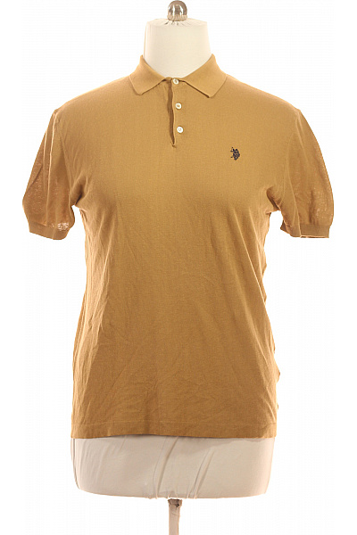 U.S.POLO ASSN. Polo tričko hnědé jednobarevné s krátkým rukávem basic Velikost XL | U.S.POLO ASSN. | obrázek 2