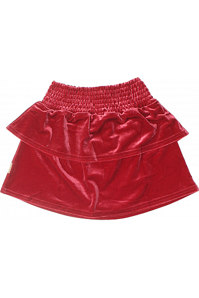 HUST and CLAIRE Dívčí červená sametová volánová sukně Velikost 98 | HUST and CLAIRE | obrázek 2