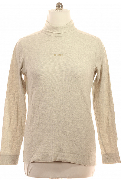 Hugo Boss Pánský bavlněný rolák béžový žebrovaný lehký basic přes hlavu Velikost L | Hugo Boss | obrázek 2