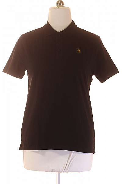 Pánské Tričko s Krátkým Rukávem a  Límečkem Bavlněné Černé Eight2Nine | Eight2Nine | obrázek 2