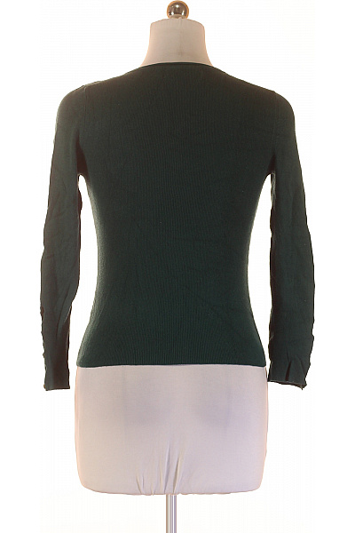 ONLY Dámská tmavě zelená žebrovaná pletená halenka s dlouhým rukávem Velikost M | ONLY | obrázek 2