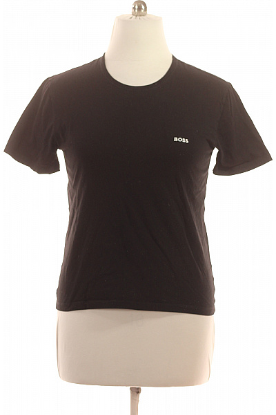 Hugo Boss Bavlněné černé tričko basic s krátkým rukávem a nápisem Velikost l | Hugo Boss | obrázek 2