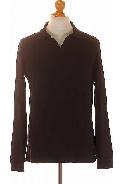 Pánské Tričko s Límečkem Černé Vel. S | LAWRENCE GREY | obrázek 2