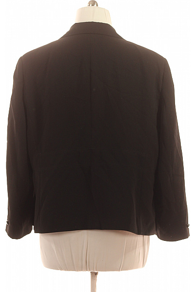 Marks & Spencer Černé polyesterové společenské elegantní sako business vypasované jednořadé Vel. 26 | Marks & Spencer | obrázek 3