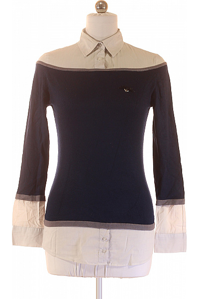  Halenka Pletená Modrá Vel. M