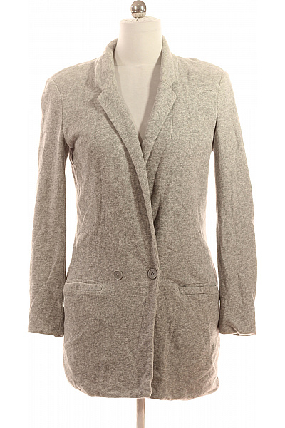 ONLY Dámský šedý blejzr dlouhý ležérní dvouřadé bavlněný na běžné nošení Vel. 38 | ONLY | obrázek 2