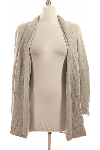 ONLY Dámský šedý blejzr dlouhý ležérní dvouřadé bavlněný na běžné nošení Vel. 38 | ONLY | obrázek 4