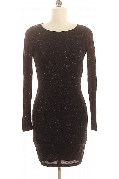 MORGAN Společenské šaty s dlouhým rukávem třpytivé černé Vel. XS | MORGAN | obrázek 2