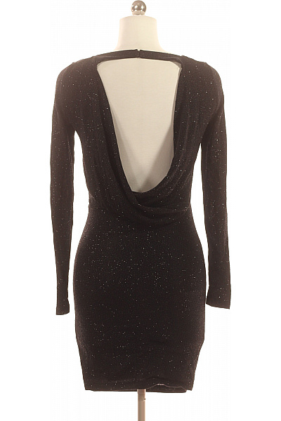 MORGAN Společenské šaty s dlouhým rukávem třpytivé černé Vel. XS | MORGAN | obrázek 3