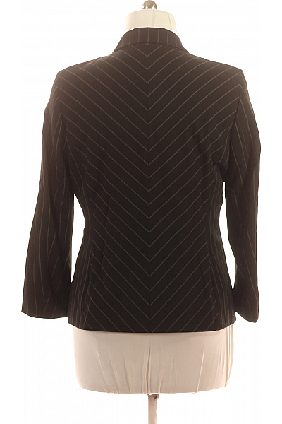 Mulberry Černý vypasovaný blejzr pruhovaný na zip elegantní business Velikost 44 | Mulberry | obrázek 3