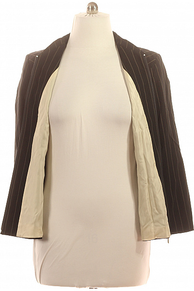 Mulberry Černý vypasovaný blejzr pruhovaný na zip elegantní business Velikost 44 | Mulberry | obrázek 4