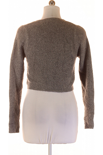 ZARA Krátký šedý huňatý pletený kardigan na knoflíky Velikost M | ZARA | obrázek 2