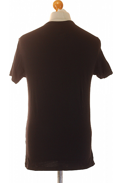 ARMANI Pánské bavlněné tričko černé s krátkým rukávem a nápisem Velikost S | ARMANI | obrázek 2