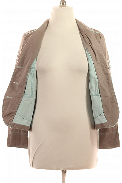 Biba Bavlněné Hnědé Sako Vojenské Ležérní Vypasované Jarní Podzimní Vel. 44 | Biba | obrázek 4