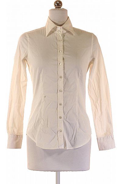 Belmondo Dámská Elegantní Košile S Dlouhým Rukávem Bílá Slim Fit Vel. 40