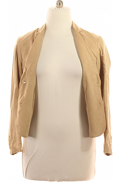 Marks & Spencer Dámský béžový polyesterový vypasovaný blejzr na běžné nošení Velikost 14 | Marks & Spencer | obrázek 4