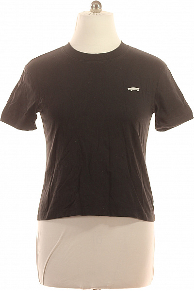 Vans Dámské černé tričko s krátkým rukávem a potiskem skate Velikost l | Vans | obrázek 2