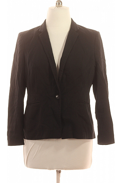 Next Dámské černé polyesterové společenské sako vypasované elegantní jednořadé s jedním knoflíkem Vel. 48 | Next | obrázek 2