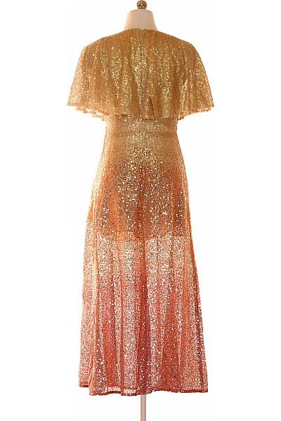 ted baker Dámské společenské třpytivé dlouhé šaty zlaté Velikost 1 | ted baker | obrázek 3