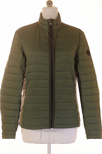 TOM TAILOR Dámská Zelená Prošívaná Bunda Se Zipem Lehká Krátká Moderní Vel. M