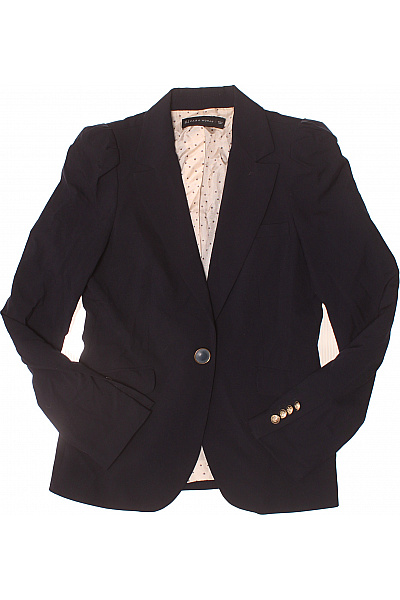 ZARA Polyesterové černé vypasované elegantní společenské sako s jedním knoflíkem Vel. M | ZARA | obrázek 2