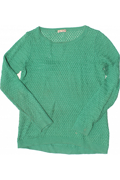 M&Co Dámský Zelený Pletený Pulovr S Texturou A žebrovaným Lemem Vel. 12