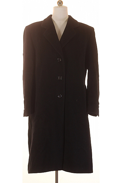 Rosner Dámský Mohérový Dlouhý Černý Elegantní Klasický Kabát Vel. 40